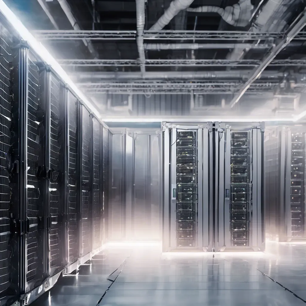 Illustration for "Auradine Expands Bitcoin Mining Solutions with Advanced Asic Chips Cooling Systems and Modular Megawatt Containers"