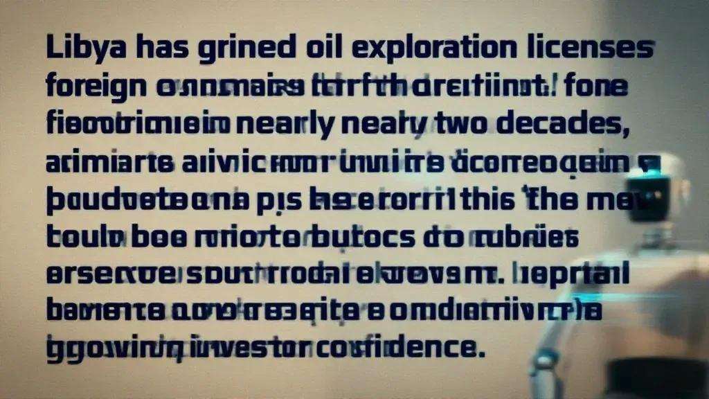 Illustration for "Libya Issues Rare Oil Exploration Licences to Foreign Firms"